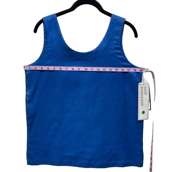Vintage Gary‎ Fabrikant Tank Top, Size 10, Ramie, Royal Blue, New w Tags - Picture 3 of 9